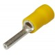 10 EMBOUTS PRE-ISOLES 2,8MM JAUNE POUR FIL 4-6MM²