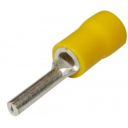 10 EMBOUTS PRE-ISOLES 2,8MM JAUNE POUR FIL 4-6MM²