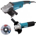 MEULEUSE MAKITA GA9020 2200W 230MM + MEULEUSE 9558HNRG 840W 125MM + COFFRET