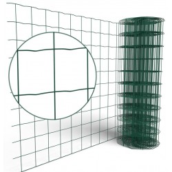 GRILLAGE SOUDE VERT HAUTEUR MAILLE 100X100MM FIL 2,1MM EN 20ML