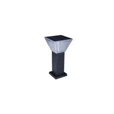 BORNE SOLAIRE CARREE 40CM 5W 300LUMENS BATTERIE LITHIUM 3,2V 5AH