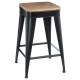 TABOURET METAL JORIS NOIR