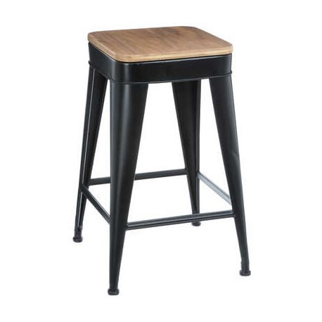 TABOURET METAL JORIS NOIR