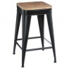 TABOURET METAL JORIS NOIR