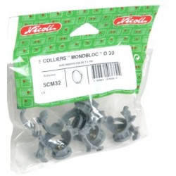 COLLIER MONOBLOC PVC GRIS 5PIECES
