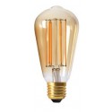 AMPOULE FILAMENT LED EDISON AMBRE BLANC CHAUD 2100K 480 LUMENS 6W