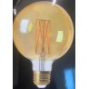 AMPOULE FILAMENT LED GLOBE AMBRE BLANC CHAUD 2100K 840 LUMENS 10W