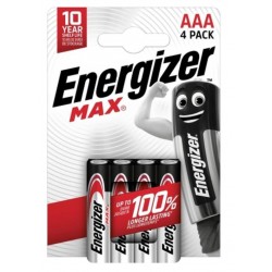 AAA-LR6 PILE ALCALINE ENERGIZER MAX 4PIECES