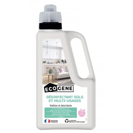 NETTOYANT DESINFECTANT MULTI-USAGES & SOLS CONCENTRE POUDRE & FLEURI 1LITRE