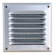 GRILLE PERSIENNE VENTILATION ALU AVEC MOUSTIQUAIRE GRIS