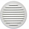 GRILLE RONDE PERSIENNE VENTILATION AVEC MOUSTIQUAIRE ALU BLANC