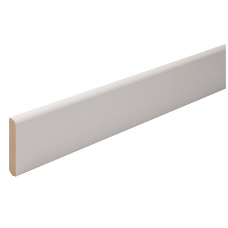 PLINTHE ARRONDIE MDF PREPEINT BLANC DE 2,44M EN