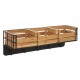 ETAGERE MURALE METALE NOIR BARIS 100X30X33CM