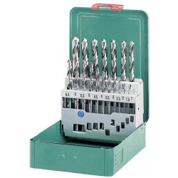 COFFRET 19 FORETS METAL HSS-G COBALT 5% 1/1,5/2/2,5/3/.../8,5/9/9,5/10MM