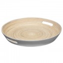 PLATEAU BAMBOU 42CM GRIS GRIS