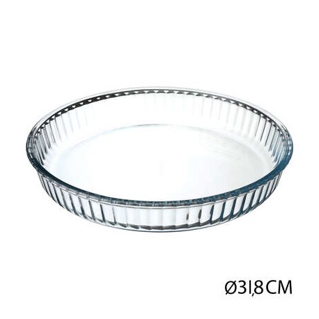 PLAT A TARTE EN VERRE 32CM