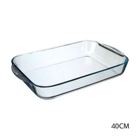 PLAT RECTANGULAIRE EN VERRE 40X25CM