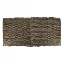 TAPIS DE SALLE DE BAIN BALI 45X90CM JUTE/COTON COULEUR NATUREL/NOIR