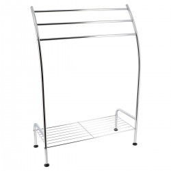 PORTE SERVIETTES 1 ETAGERE ET 3 BARRES CHROME