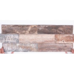 FAIENCE PATE BLANCHE COLONIAL WOOD NATUREN MATE 7,5X30X0,86CM