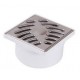 SIPHONNETTE GRILLE CADRE ET GRILLE INOX 10X10CM