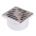 SIPHONNETTE GRILLE CADRE ET GRILLE INOX 10X10CM