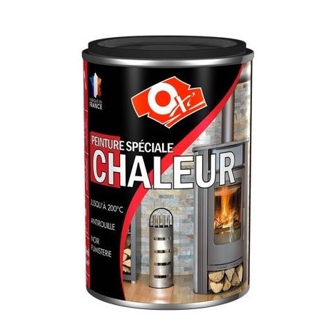 PEINTURE HAUTE TEMPERATURE 600 NOIR MAT 250ML