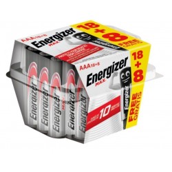 PILE LR03 AAA 1,5V ALCALINE(S) ENERGIZER MAX 18+8 GRATUITES