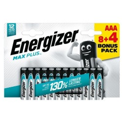 AAA-LR03 PILE ALCALINE ENERGIZER MAX PLUS 8+4 PIECES