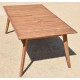 TABLE TAHITI 240 EN TECK MASSIF 180/240X 100X75CM + RALLONGE CENTRALE PAPILLON