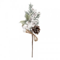 BRANCHE SAPIN DE NOEL BAIE BLANCHE 24CM