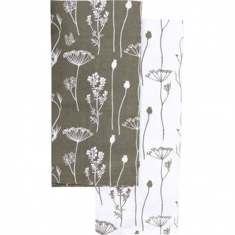 SET 2 TORCHONS CAPUCINE 50X70CM COTON -