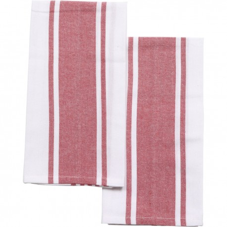 SET 2 TORCHONS LENA 50X70CM COTON/ POLYESTER -