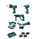 PACK OUTILLAGE MAKITA DLX5039PTJ 18V 5AH 4BATTERIES + CHARGEUR DOUBLE