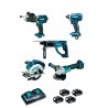 PACK OUTILLAGE MAKITA DLX5039PTJ 18V 5AH 4BATTERIES + CHARGEUR DOUBLE