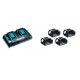 PACK OUTILLAGE MAKITA DLX5039PTJ 18V 5AH 4BATTERIES + CHARGEUR DOUBLE