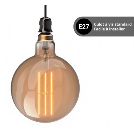 AMPOULE FILAMENT LED DECO GEANTE AMBRE 800LUMENS 1800KELVIN 8W E27
