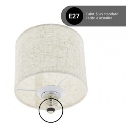 AMPOULE FILAMENT LED DECO ABAT-JOUR TISSU 210LUMENS 3000KELVIN 3,5W E27