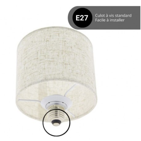 AMPOULE FILAMENT LED DECO ABAT-JOUR TISSU 210LUMENS 3000KELVIN 3,5W E27