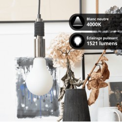 AMPOULE FILAMENT LED DECO SEMI-GEANTE OPAQUE 1521LUMENS 4000KELVIN 12W E27