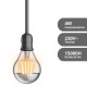 AMPOULE FILAMENT LED DECO SPHERIQUE P45 SILVER TOP 350LUMENS 2600KELVIN 3,8W E14