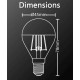 AMPOULE FILAMENT LED DECO SPHERIQUE P45 SILVER TOP 350LUMENS 2600KELVIN 3,8W E14