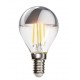 AMPOULE FILAMENT LED DECO SPHERIQUE P45 SILVER TOP 350LUMENS 2600KELVIN 3,8W E14