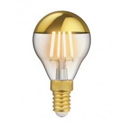 AMPOULE FILAMENT LED DECO SPHERIQUE P45 GOLD TOP 360LUMENS 2600KELVIN 4W E14