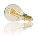 AMPOULE FILAMENT LED DECO SPHERIQUE P45 AMBRE 350 LUMENS 1800KELVIN 3,8W E14