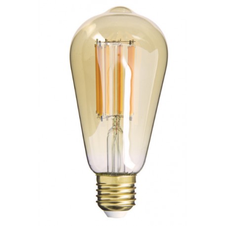 AMPOULE FILAMENT LED DECO EDISON ST64 AMBRE 1521LUMENS 1800KELVIN 15W E27