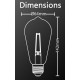 AMPOULE FILAMENT LED VINTAGE ST64 AMBRE 806 LUMENS 1800KELVIN 7W E27