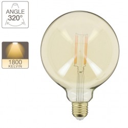 AMPOULE FILAMENT LED DECO VINTAGE G125 636 LUMENS 1800KELVIN 7W AMBRE E27
