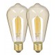 AMPOULE FILAMENT LED ST64 E27 AMBRE 800 LUMENS 1800KELVIN 8W 2PIECES