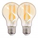 AMPOULE FILAMENT LED A60 E27 800 LUMENS 1800KELVIN 9W 2PIECES